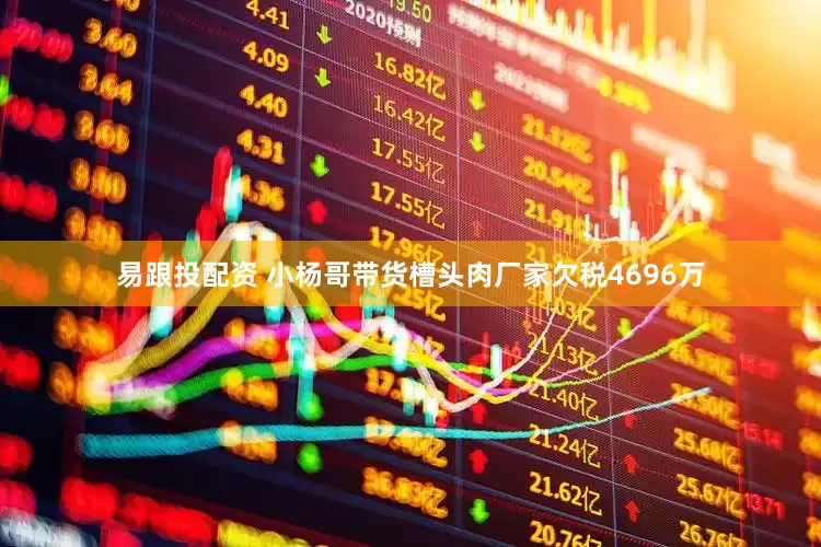 易跟投配资 小杨哥带货槽头肉厂家欠税4696万